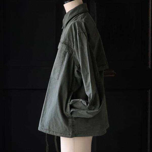 画像10: ピグメント 馬布 (ホースクロス) ドローコード バルーン ユーティリティーシャツジャケット / Audience (10)