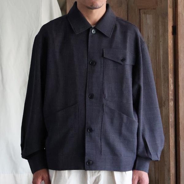 画像3: Reflax（リフラクス）TECH リネンライクキャンバス カバーオール ショートブルゾン【MADE IN JAPAN】『日本製』/ Upscape Audience (3)