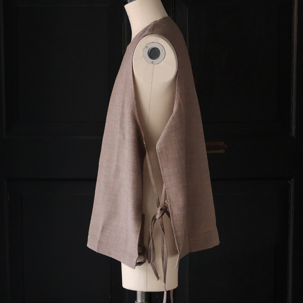 画像7: Reflax（リフラクス）TECH リネンライクキャンバス キーネック プルオーバー エプロンベスト『MADE IN JAPAN』『日本製』Upscape Audience (7)