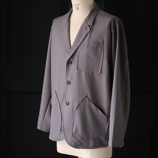 画像3: LANATEC® (ラナテック) TECH ウールライクツイル 3ボタン ロガージャケット【MADE IN JAPAN】『日本製』/ Upscape Audience (3)