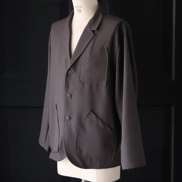 画像7: LANATEC® (ラナテック) TECH ウールライクツイル 3ボタン ロガージャケット【MADE IN JAPAN】『日本製』/ Upscape Audience (7)