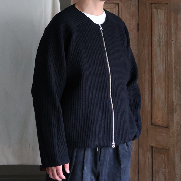 画像2: 「尾州」コットンキルト ノーカラーZIPジャケット【MADE IN JAPAN】『日本製』 / Upscape Audience (2)