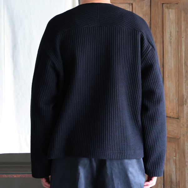 画像5: 「尾州」コットンキルト ノーカラーZIPジャケット【MADE IN JAPAN】『日本製』 / Upscape Audience (5)