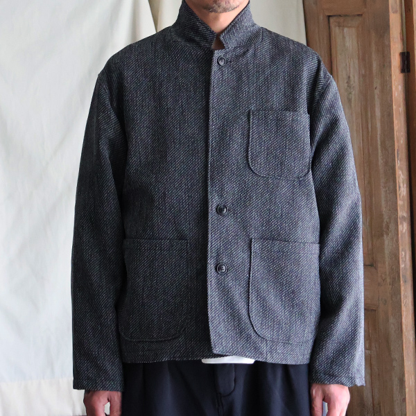 画像9: LANATEC® (ラナテック) Lab (ラボ） TECH ウールライク ツィードツイルシャンブレー ボクシー クロップドジャケット【MADE IN JAPAN】『日本製』【送料無料】/ Upscape Audience (9)