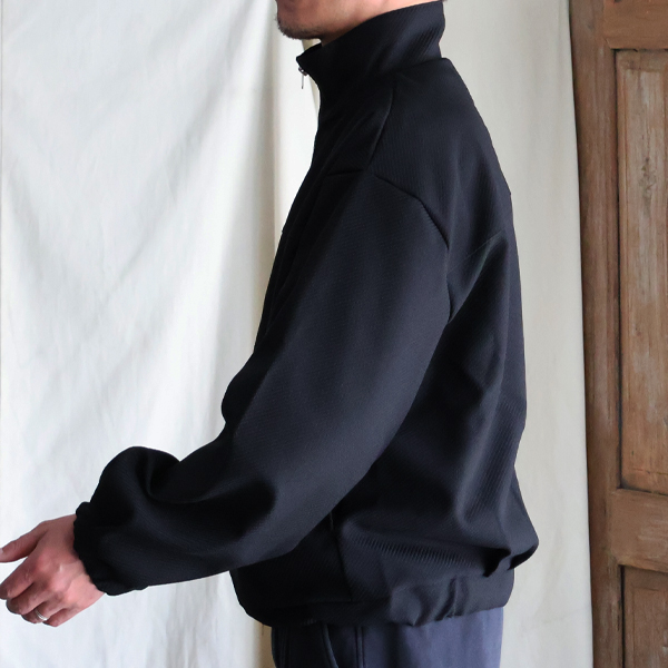 画像14: LANATEC® (ラナテック) Lab (ラボ） TECH ウールライク ツィードツイルシャンブレー スタンド ZIP ブルゾン【MADE IN JAPAN】『日本製』/ Upscape Audience (14)