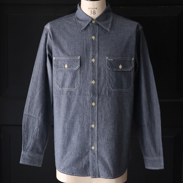 画像2: CAMCO（カムコ）/ CHAMBRAY WORK SHIRTS(シャンブレー 長袖 ワークシャツ ) (2)