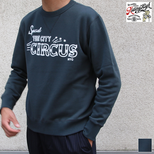 画像1: Riding High / フロッキープリントCrew Sweat L/S(R193-0306)【MADE IN JAPAN】【送料無料】 (1)