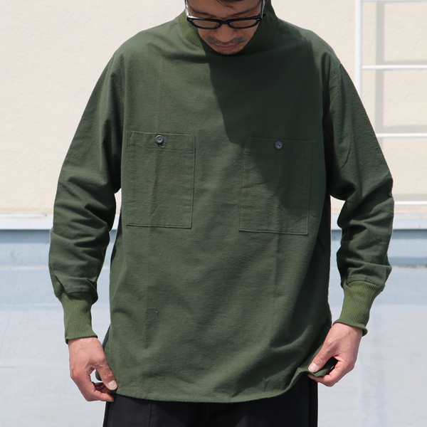DEAD STOCK / Hungarian Army Flannel Mock Neck Square Shirts