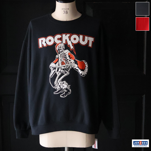 画像1: JERZEES ジャージーズ(jz25s011) / Rock out 裏起毛 クルーネック スウェット (1)