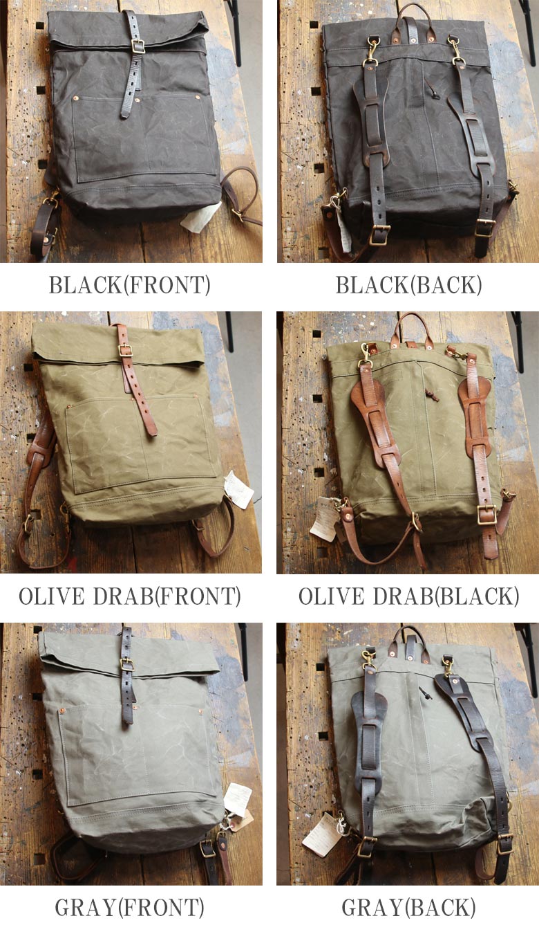 画像: CANVAS×LEATHER ROLLTOP Rucksack［VS-205P］【MADE IN JAPAN】『日本製』【送料無料】  / vasco