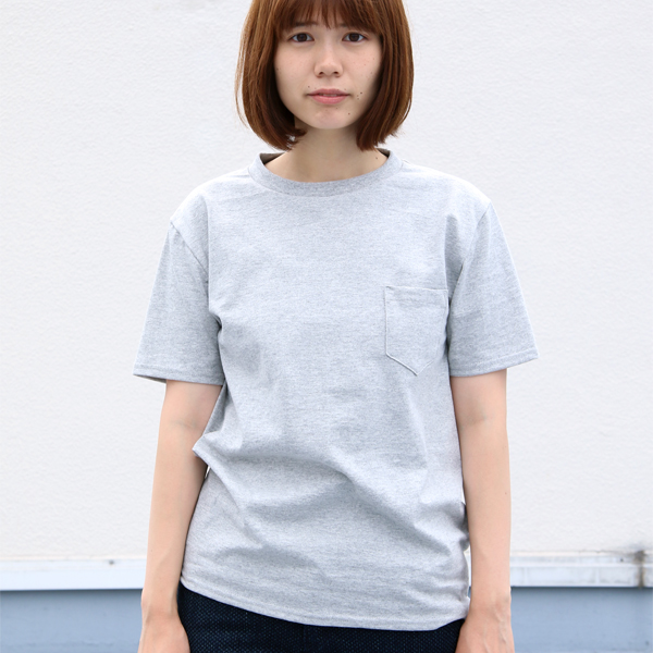 USAファブリック丸胴国産ポケットTEE [Lady's] 【FABRIC MADE IN