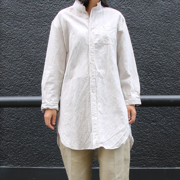 画像: 【RE PRICE/価格改定】French Linen（フレンチリネン）綿麻交織ダンガリー ローマシャツコート［Lady's］【MADE IN JAPAN】『日本製』/ Upscape Audience