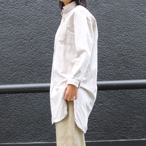 画像: French Linen（フレンチリネン）綿麻交織ダンガリー ローマシャツコート［Lady's］【MADE IN JAPAN】『日本製』/ Upscape Audience