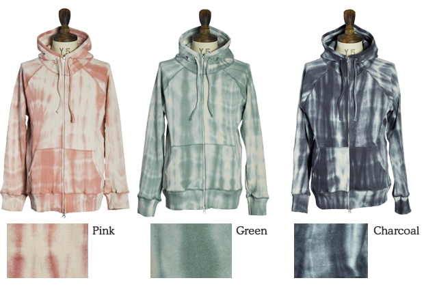 画像: リサイクルネップ絞り染め裏毛スタンドフードダブルジップパーカー【MADE IN JAPAN】 / Upscape Audience